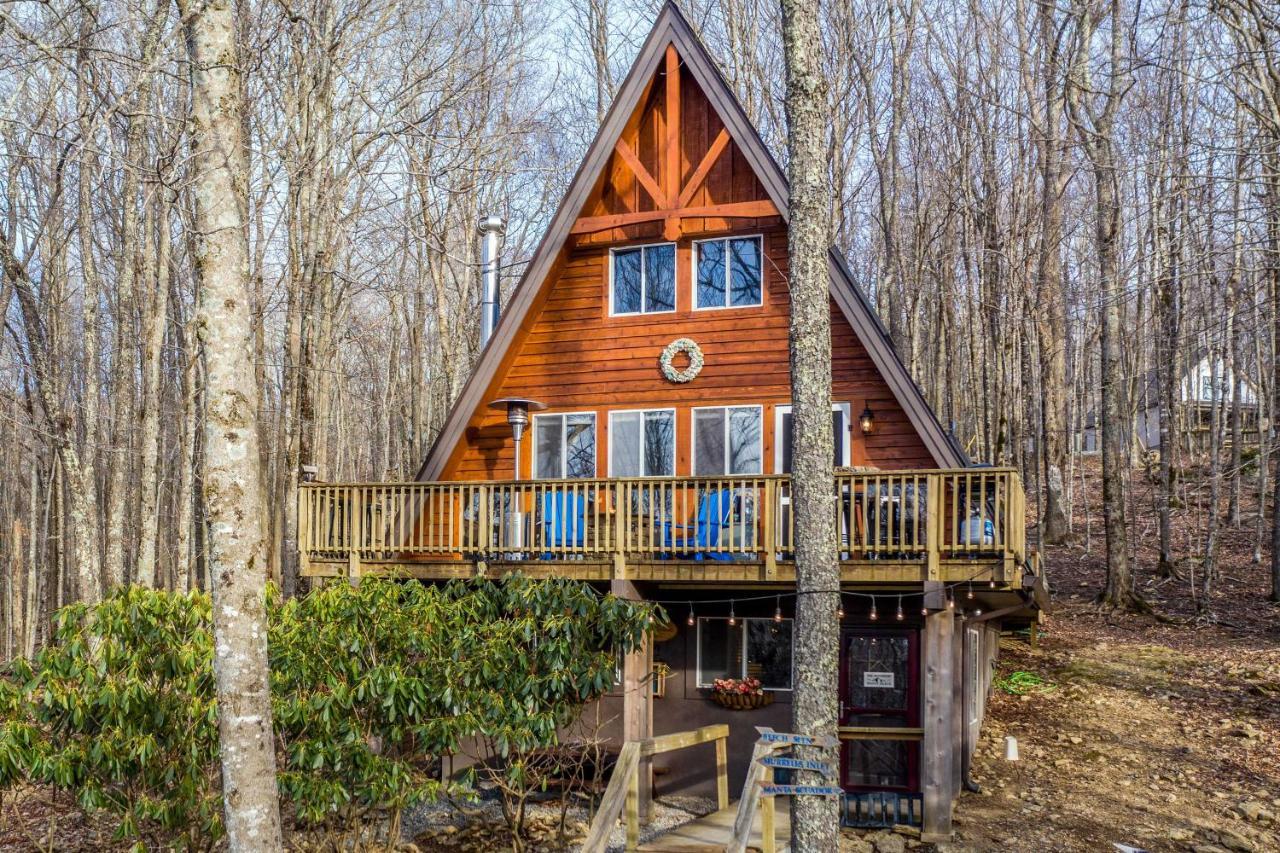 A-Frame Cabin With Hot Tub 1 Mi To Beech Mountain! Eksteriør bilde