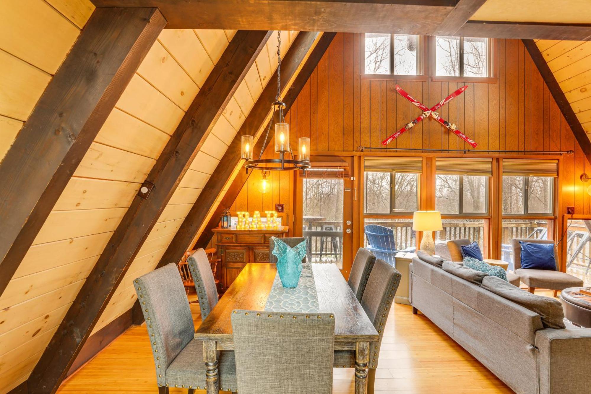 A-Frame Cabin With Hot Tub 1 Mi To Beech Mountain! Eksteriør bilde